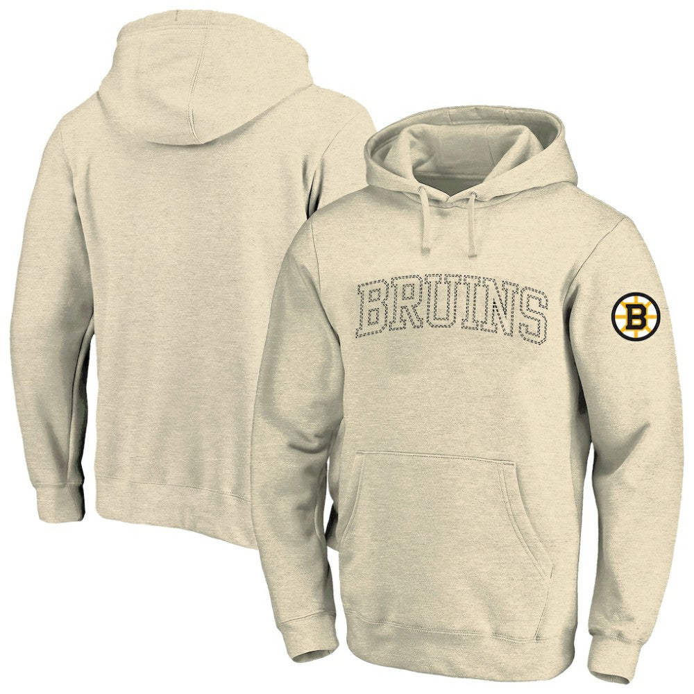 NHL Cream Boston Bruins Fanatics Big &Tall Stitch Hoodie