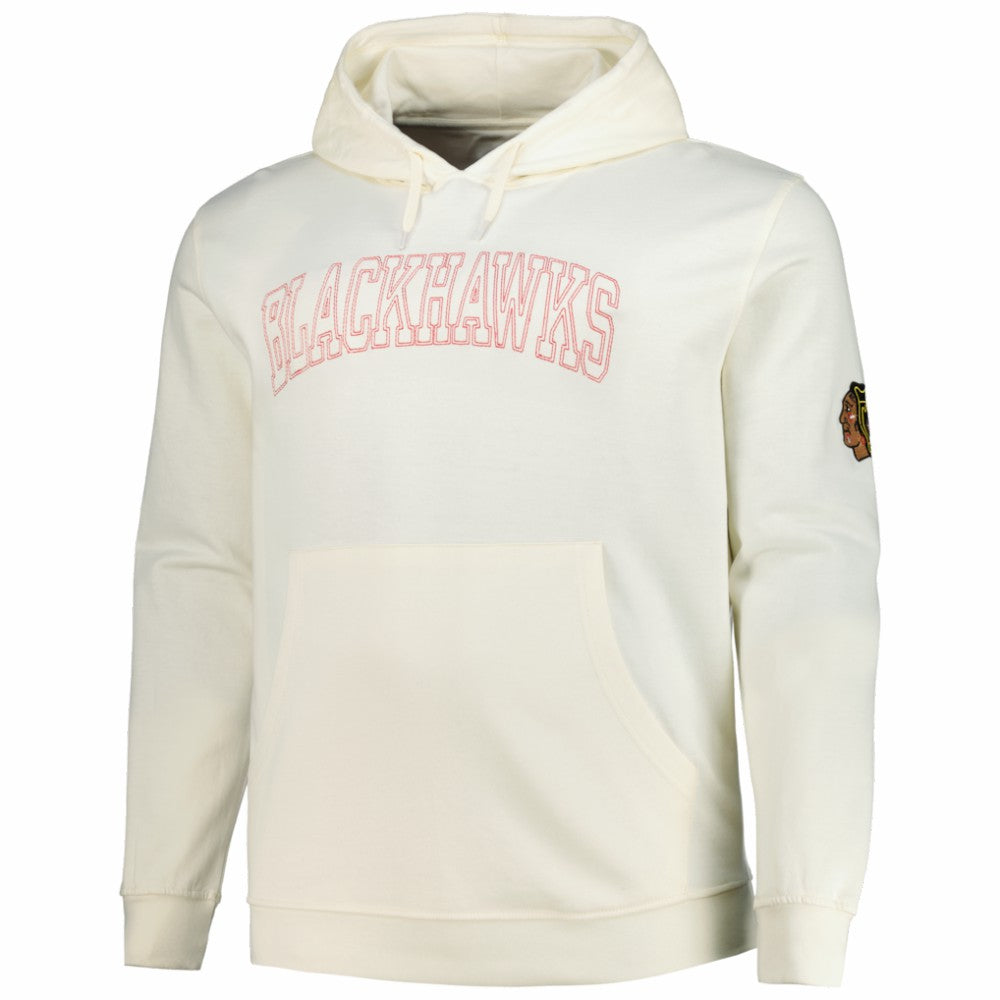 NHL Cream Chicago Blackhawks Fanatics Big &Tall Stitch Hoodie