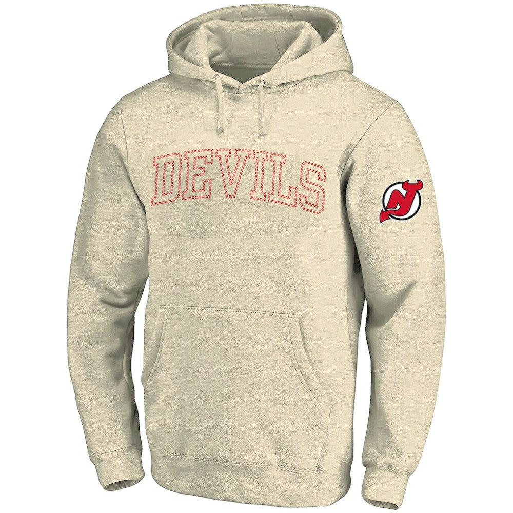NHL Cream New Jersey Devils Fanatics Big &Tall Stitch Hoodie