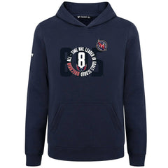 NHL Navy Alexander Ovechkin Washington Capitals Levelwear Youth NHL All-Time Leading Goal Scorer Milestone Name & Number Podium Pullover Hoodie
