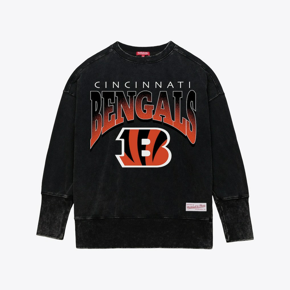 Women's Delineate Mineral Wash Crewneck Sweatshirt - Cincinnati Bengals