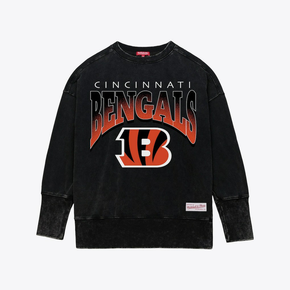 Women's Delineate Mineral Wash Crewneck Sweatshirt - Cincinnati Bengals