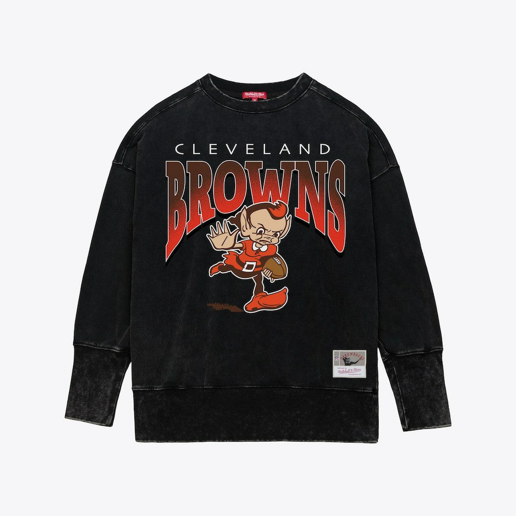 Women's Delineate Mineral Wash Crewneck Sweatshirt - Cleveland Browns