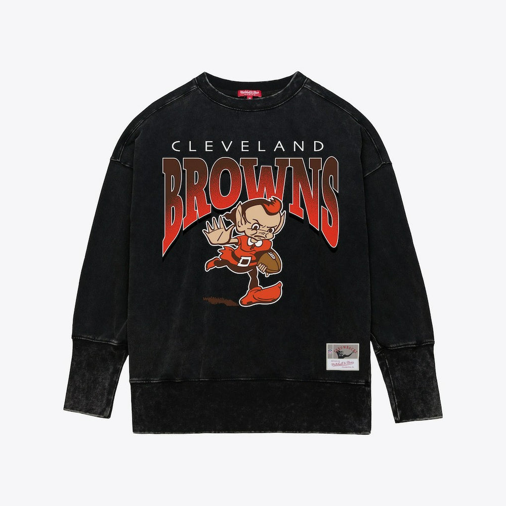 Women's Delineate Mineral Wash Crewneck Sweatshirt - Cleveland Browns