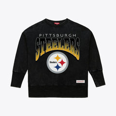 Women's Delineate Mineral Wash Crewneck Sweatshirt - Pittsburgh Steelers