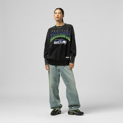 Women's Delineate Mineral Wash Crewneck Sweatshirt - Seattle Seahawks