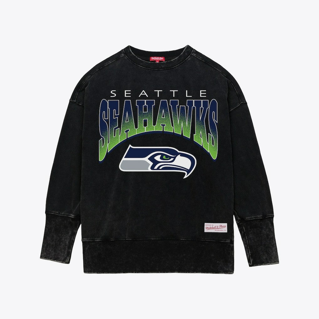 Women's Delineate Mineral Wash Crewneck Sweatshirt - Seattle Seahawks