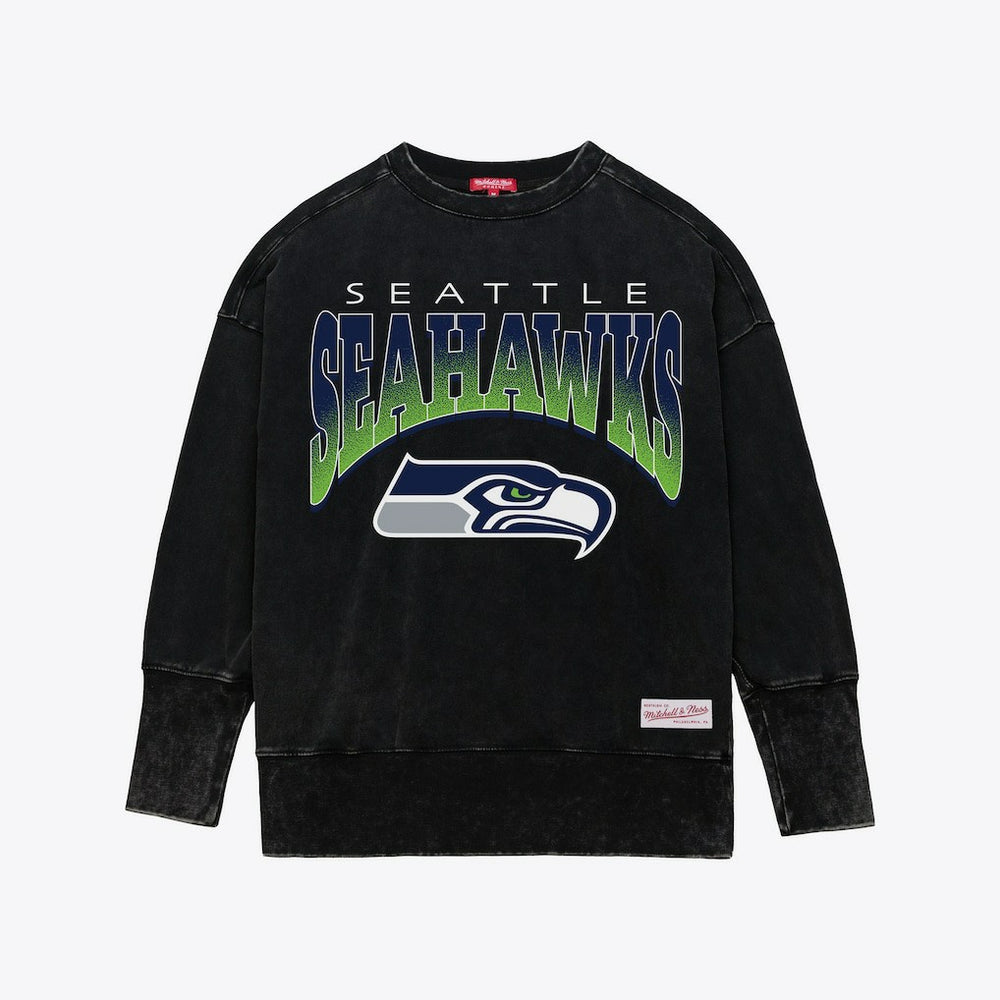 Women's Delineate Mineral Wash Crewneck Sweatshirt - Seattle Seahawks