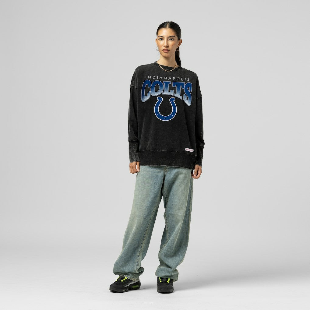 Women's Delineate Mineral Wash Crewneck Sweatshirt - Indianapolis Colts