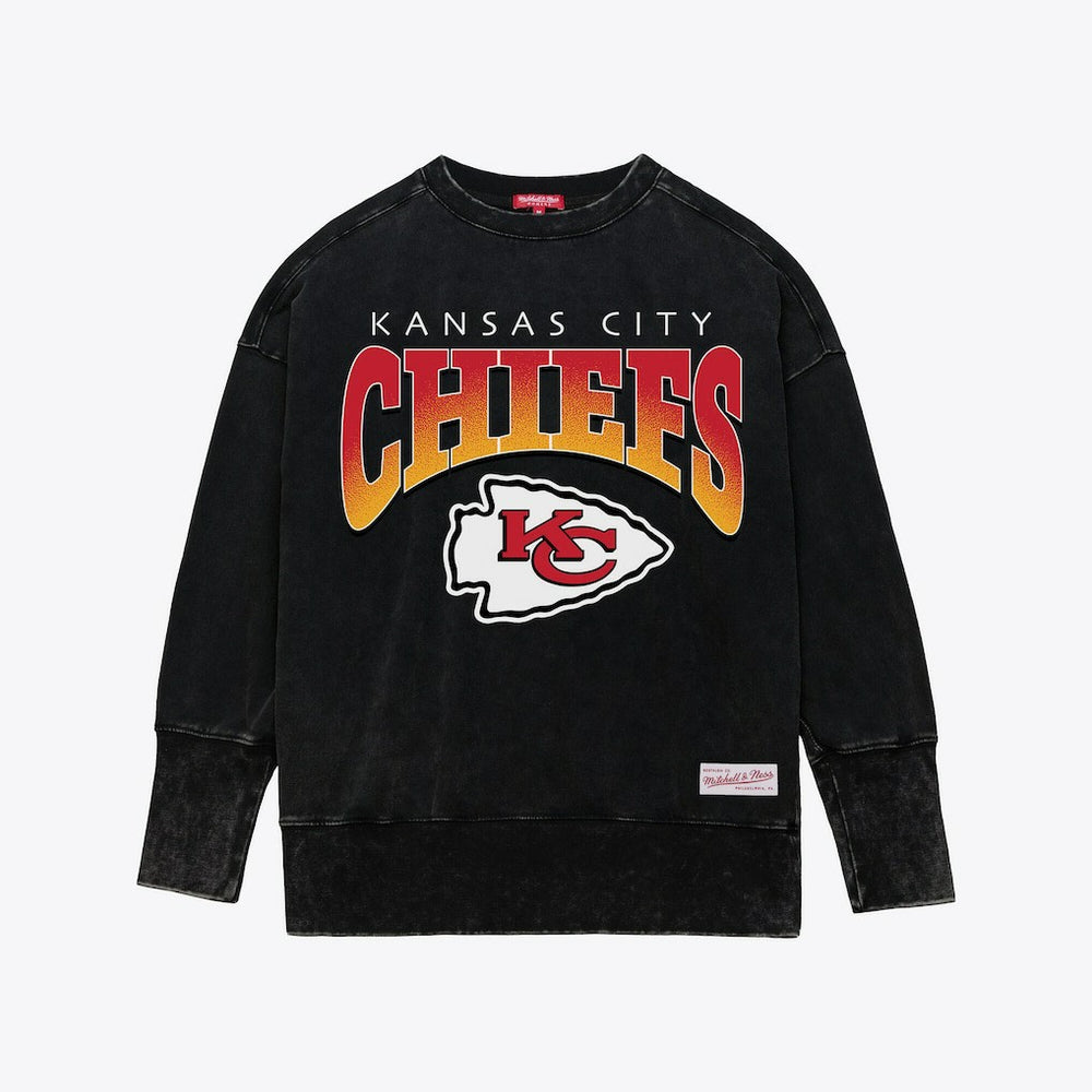 Women's Delineate Mineral Wash Crewneck Sweatshirt - Kansas City Chiefs