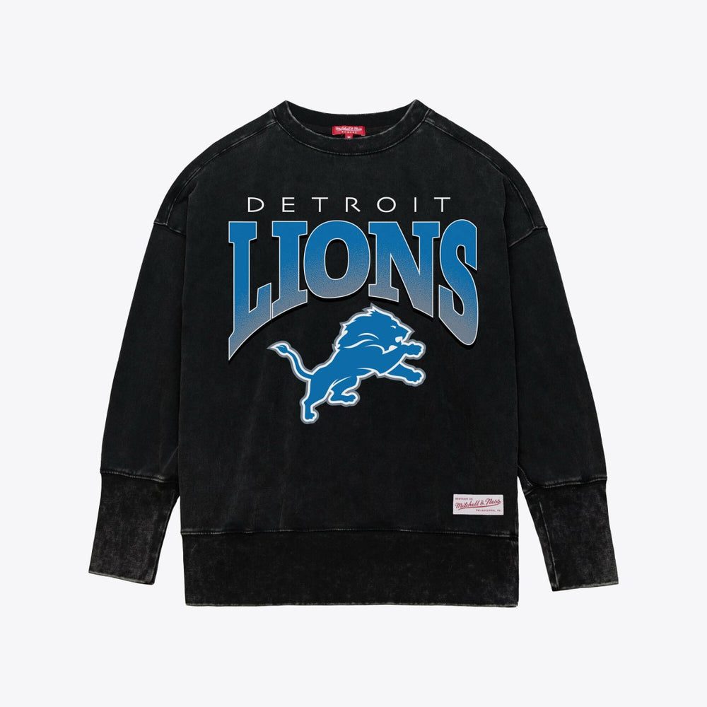 Women's Delineate Mineral Wash Crewneck Sweatshirt - Detroit Lions