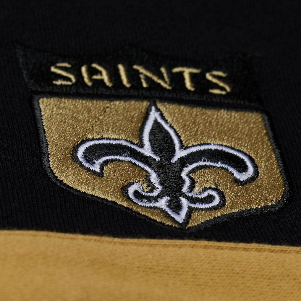 Women's Cropped Long Sleeve Rugby Polo - New Orleans Saints
