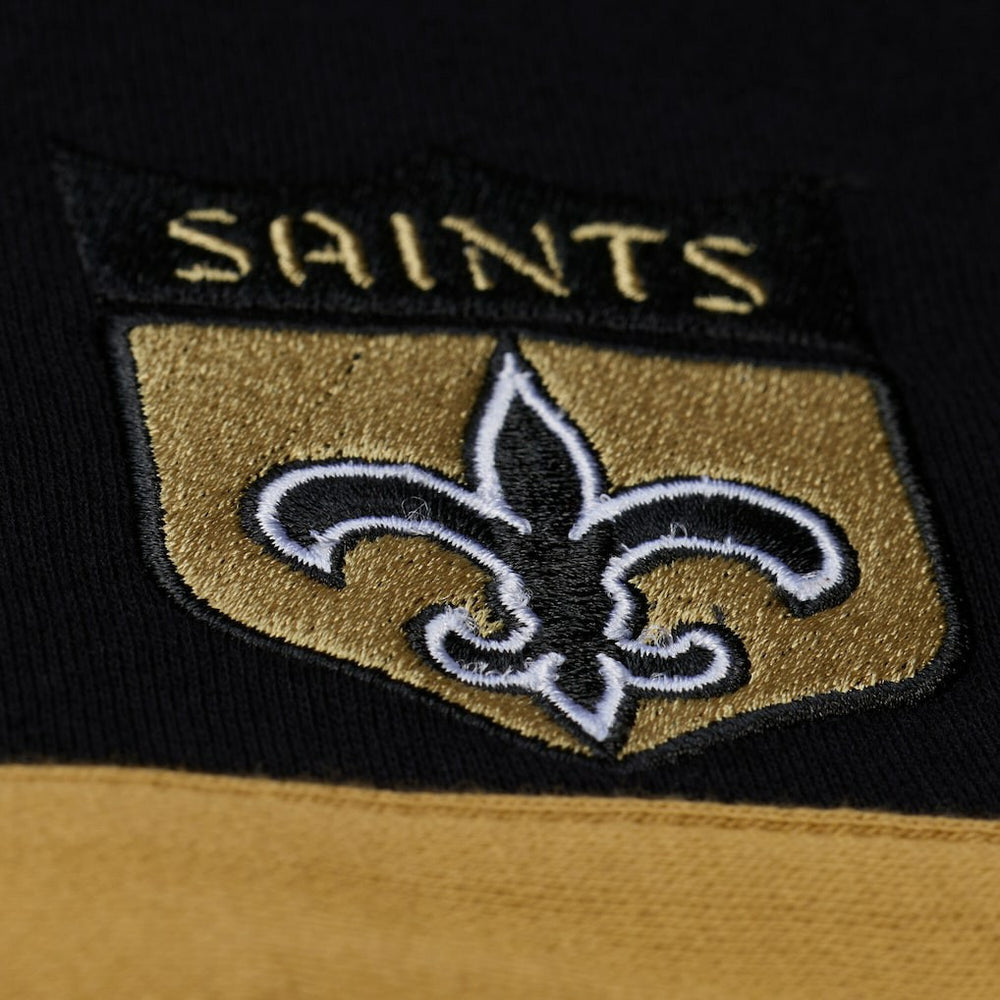 Women's Cropped Long Sleeve Rugby Polo - New Orleans Saints