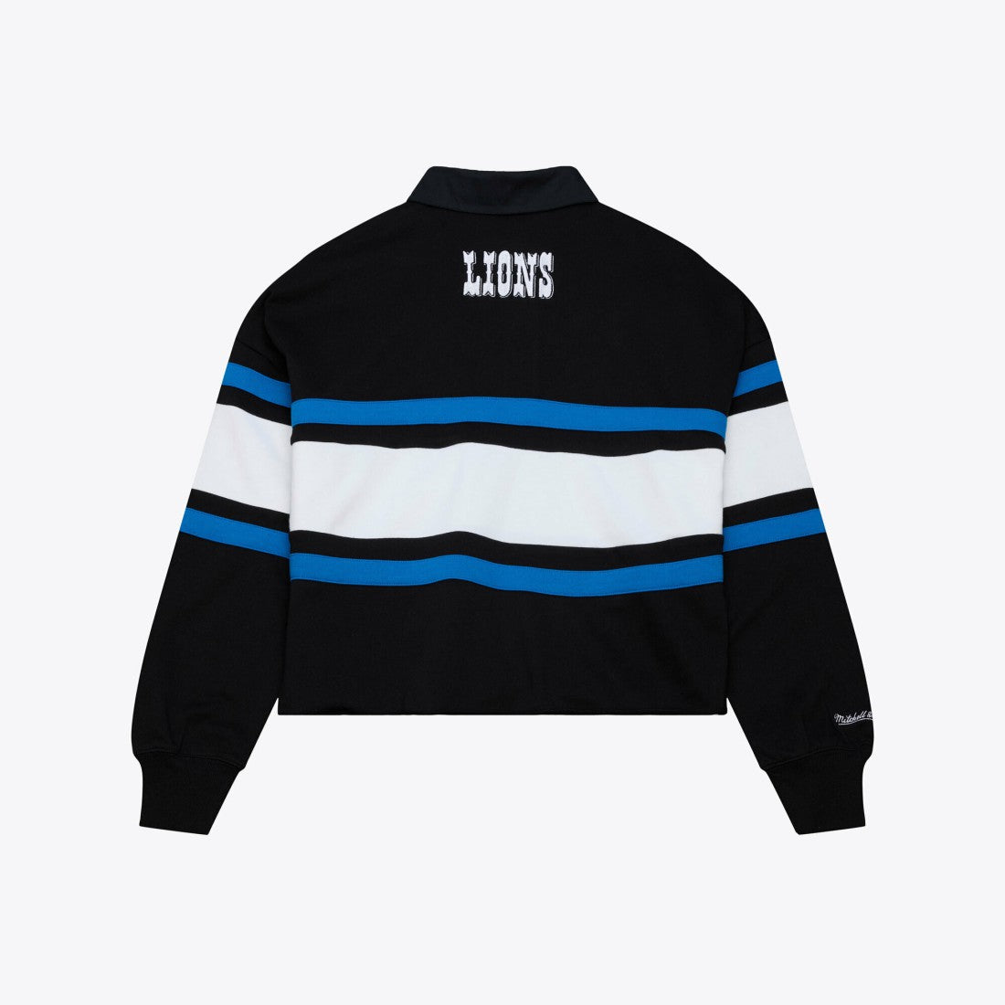 Women's Cropped Long Sleeve Rugby Polo - Detroit Lions