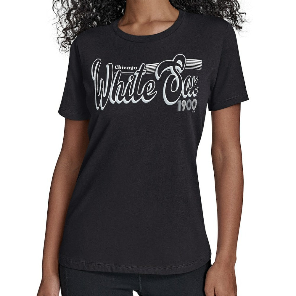 MLB Chicago White Sox Starter Women's Groovy Script Team Fitted T-Shirt