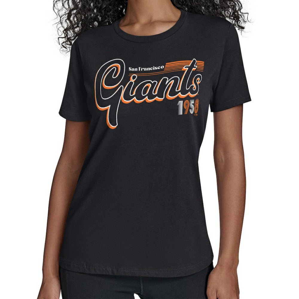 MLB San Francisco Giants Starter Women's Groovy Script Team Fitted T-Shirt