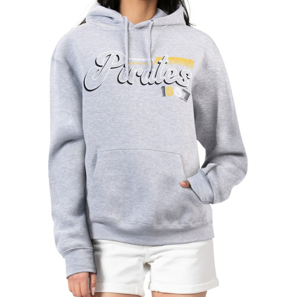 MLB Pittsburgh Pirates Starter Women's Groovy Script Team Fleece Pullover Hoodie
