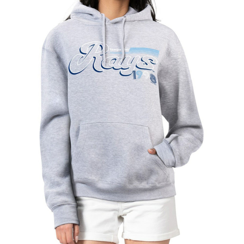 MLB Tampa Bay Rays Starter Women's Groovy Script Team Fleece Pullover Hoodie
