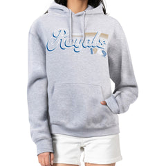 MLB Kansas City Royals Starter Women's Groovy Script Team Fleece Pullover Hoodie