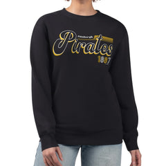 MLB Pittsburgh Pirates Starter Women's Groovy Script Team Fleece Pullover Sweatshirt