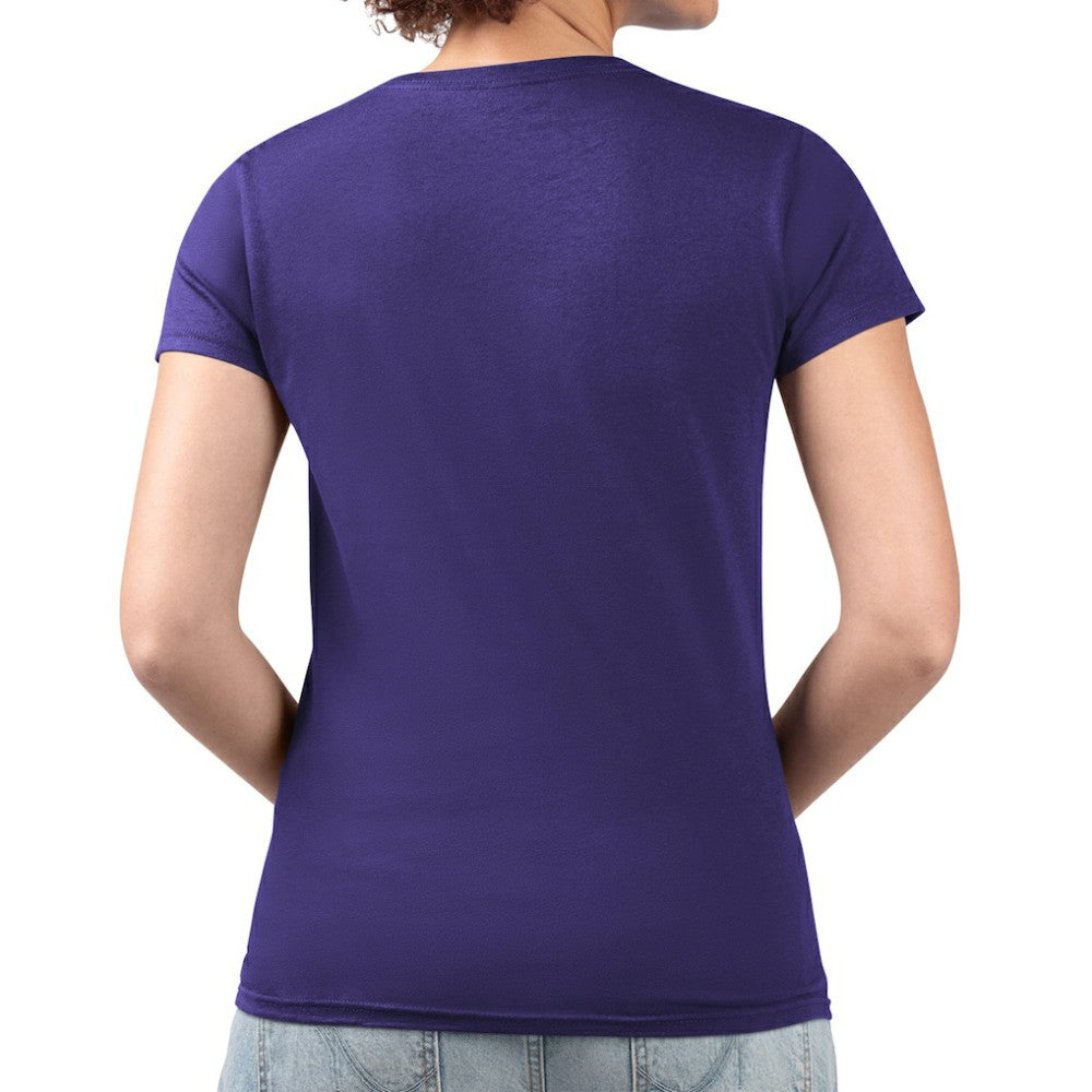 MLB Colorado Rockies G-III 4Her by Carl Banks Women's Super-Slim Fit Lightweight Pinstripe Circle V-Neck T-Shirt