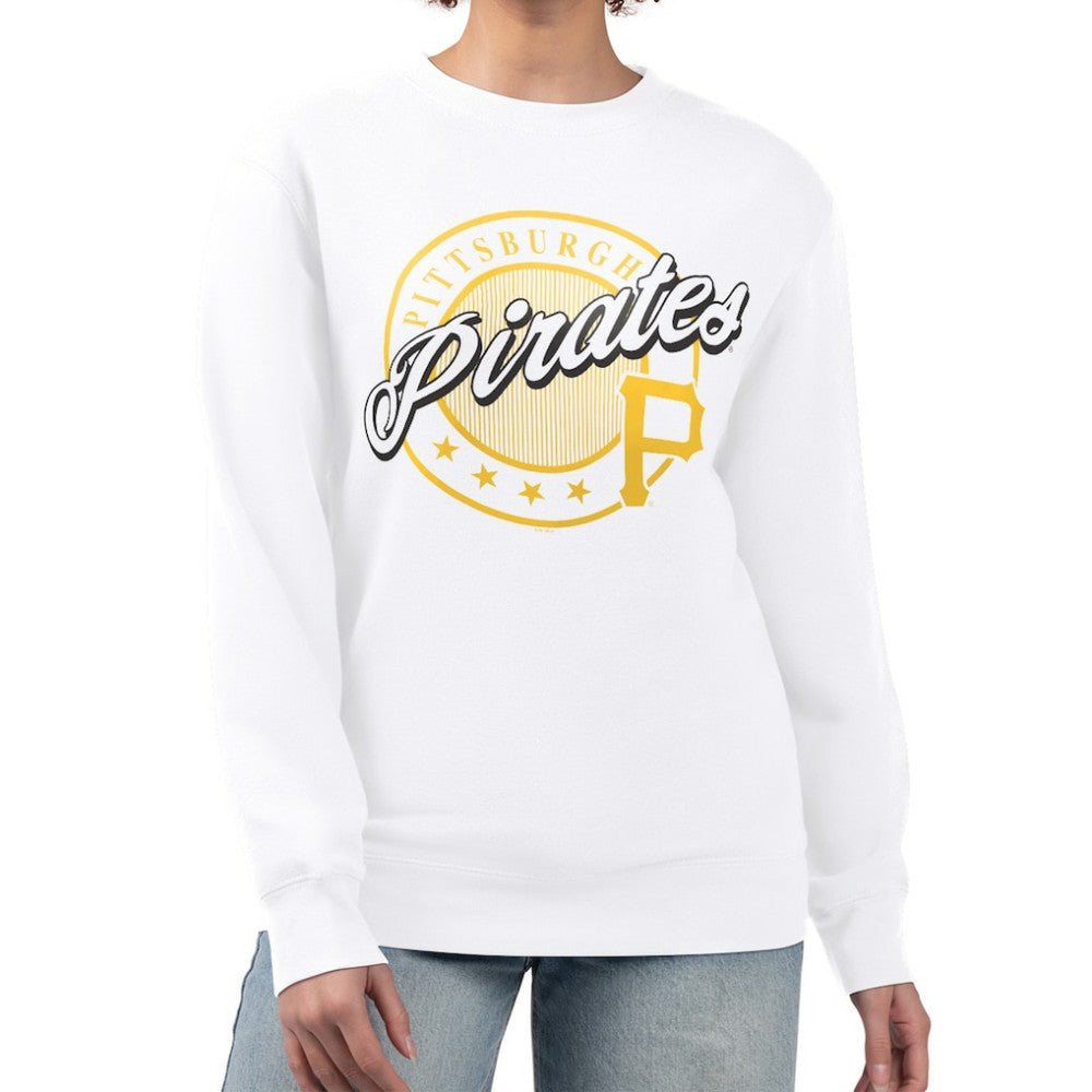 MLB Pittsburgh Pirates G-III 4Her by Carl Banks Women's Pinstripe Circle Team Fleece Pullover Sweatshirt