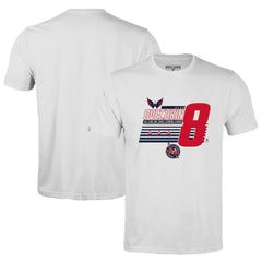 NHL White Alexander Ovechkin Washington Capitals Levelwear NHL All-Time Leading Goal Scorer Milestone Stripes Name & Number Richmond T-Shirt