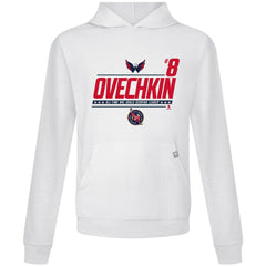 NHL White Alexander Ovechkin Washington Capitals Levelwear NHL All-Time Leading Goal Scorer Milestone Name & Number Relay Pullover Hoodie