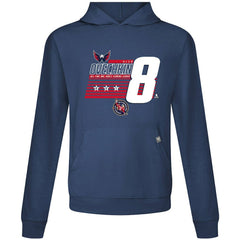 NHL Navy Alexander Ovechkin Washington Capitals Levelwear NHL All-Time Leading Goal Scorer Milestone Stripes Name & Number Relay Pullover Hoodie