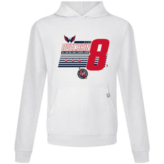 NHL White Alexander Ovechkin Washington Capitals Levelwear NHL All-Time Leading Goal Scorer Milestone Stripes Name & Number Relay Pullover Hoodie