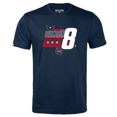 NHL Navy Alexander Ovechkin Washington Capitals Levelwear Youth NHL All-Time Leading Goal Scorer Milestone Stripes Name & Number Little Richmond T-Shirt