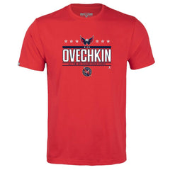 NHL Red Alexander Ovechkin Washington Capitals Levelwear Youth NHL All-Time Leading Goal Scorer Milestone Stars Name & Number Little Richmond T-Shirt
