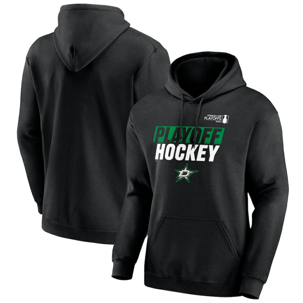 NHL Black Dallas Stars Fanatics 2025 Stanley Cup Playoffs Breakout Pullover Hoodie