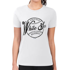 MLB Chicago White Sox G-III 4Her by Carl Banks Women's Super-Slim Fit Lightweight Distressed Baseball Team T-Shirt