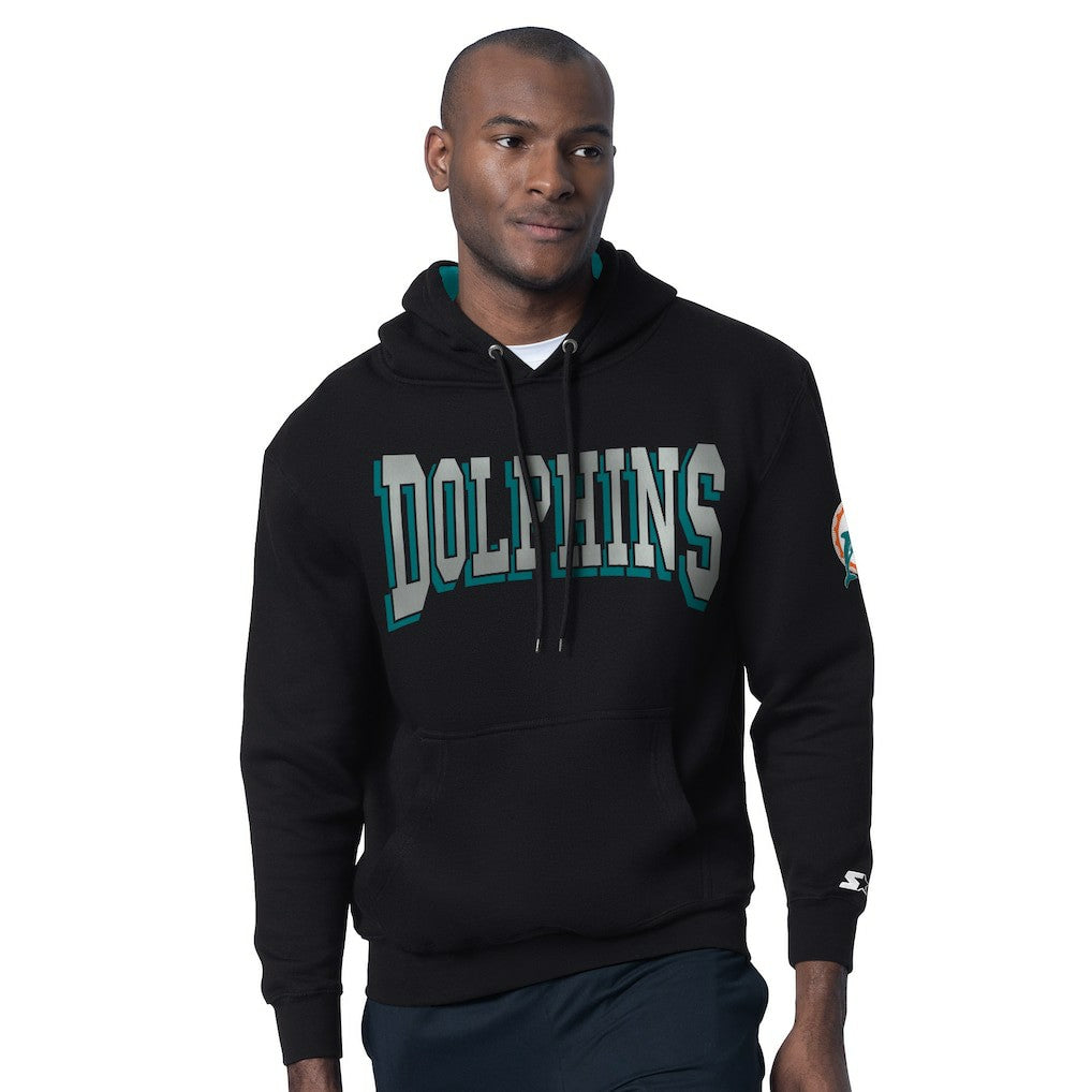 Starter Thursday Night Gridiron Hoodie with Vintage Logo - Miami Dolphins