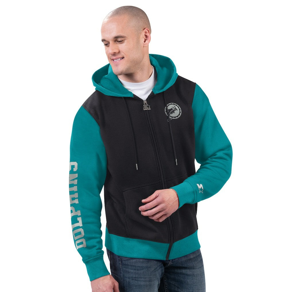 Starter Thursday Night Gridiron Full-Zip Hoodie - Miami Dolphins