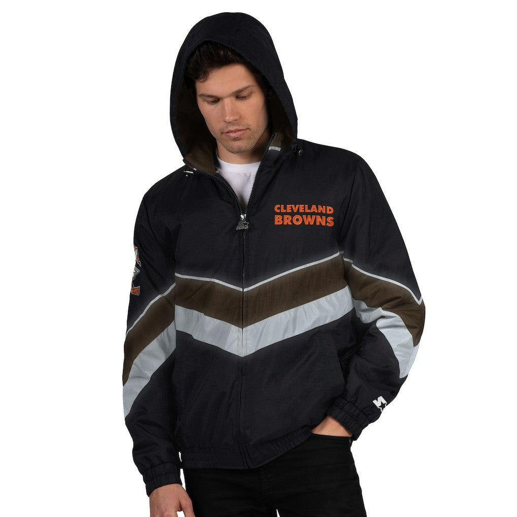 Starter Thursday Night Gridiron Vintage Logo Full-Zip Hoodie - Cleveland Browns