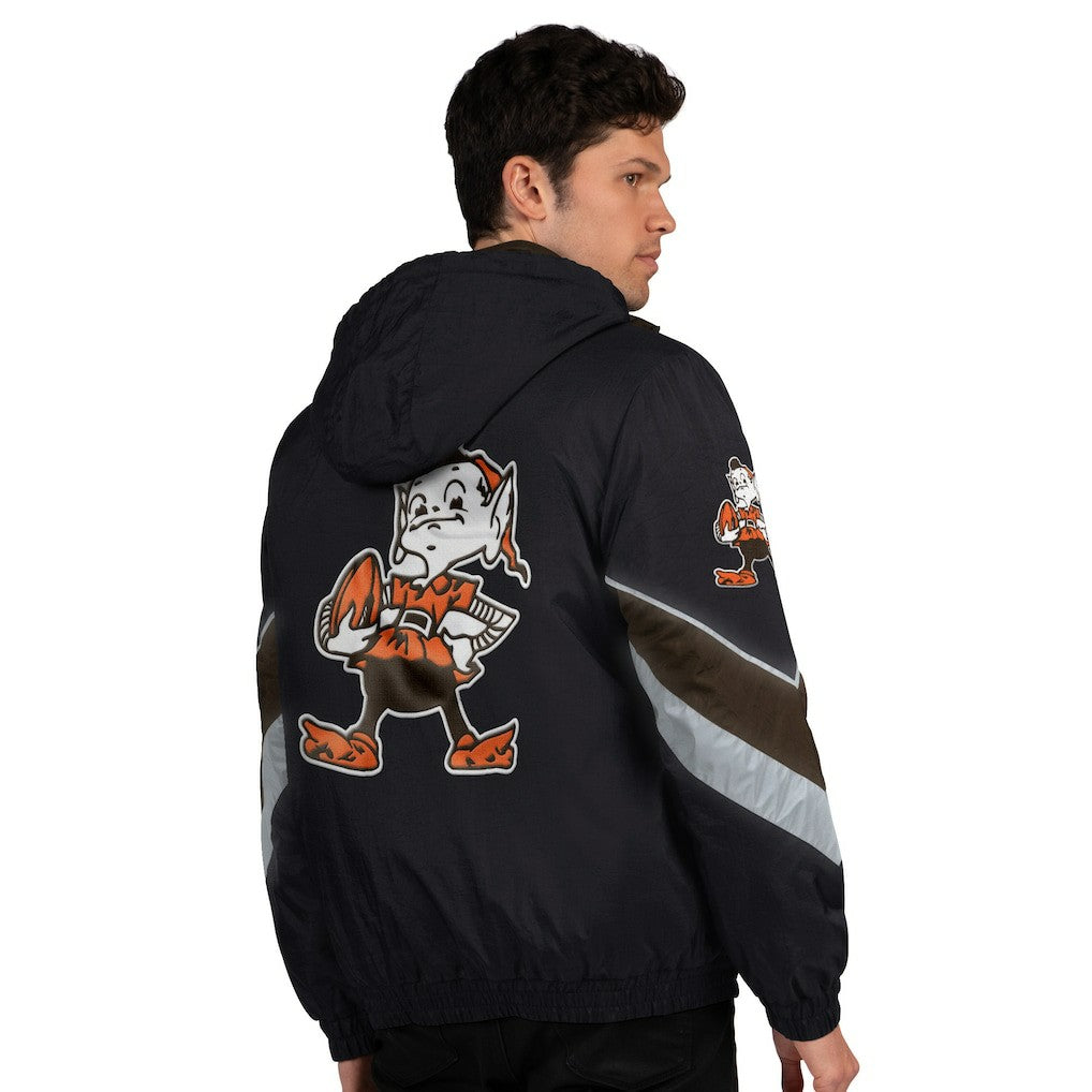 Starter Thursday Night Gridiron Vintage Logo Full-Zip Hoodie - Cleveland Browns