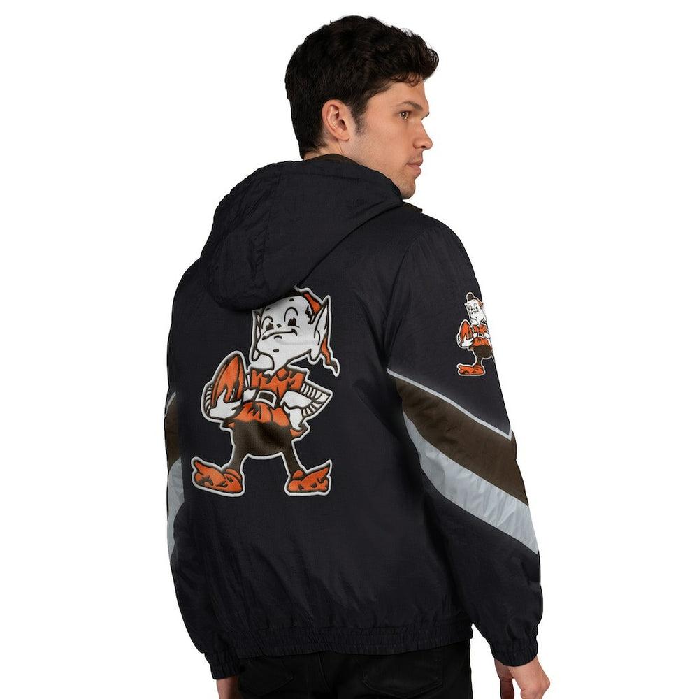 Starter Thursday Night Gridiron Vintage Logo Full-Zip Hoodie - Cleveland Browns