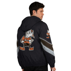 Starter Thursday Night Gridiron Vintage Logo Full-Zip Hoodie - Cleveland Browns