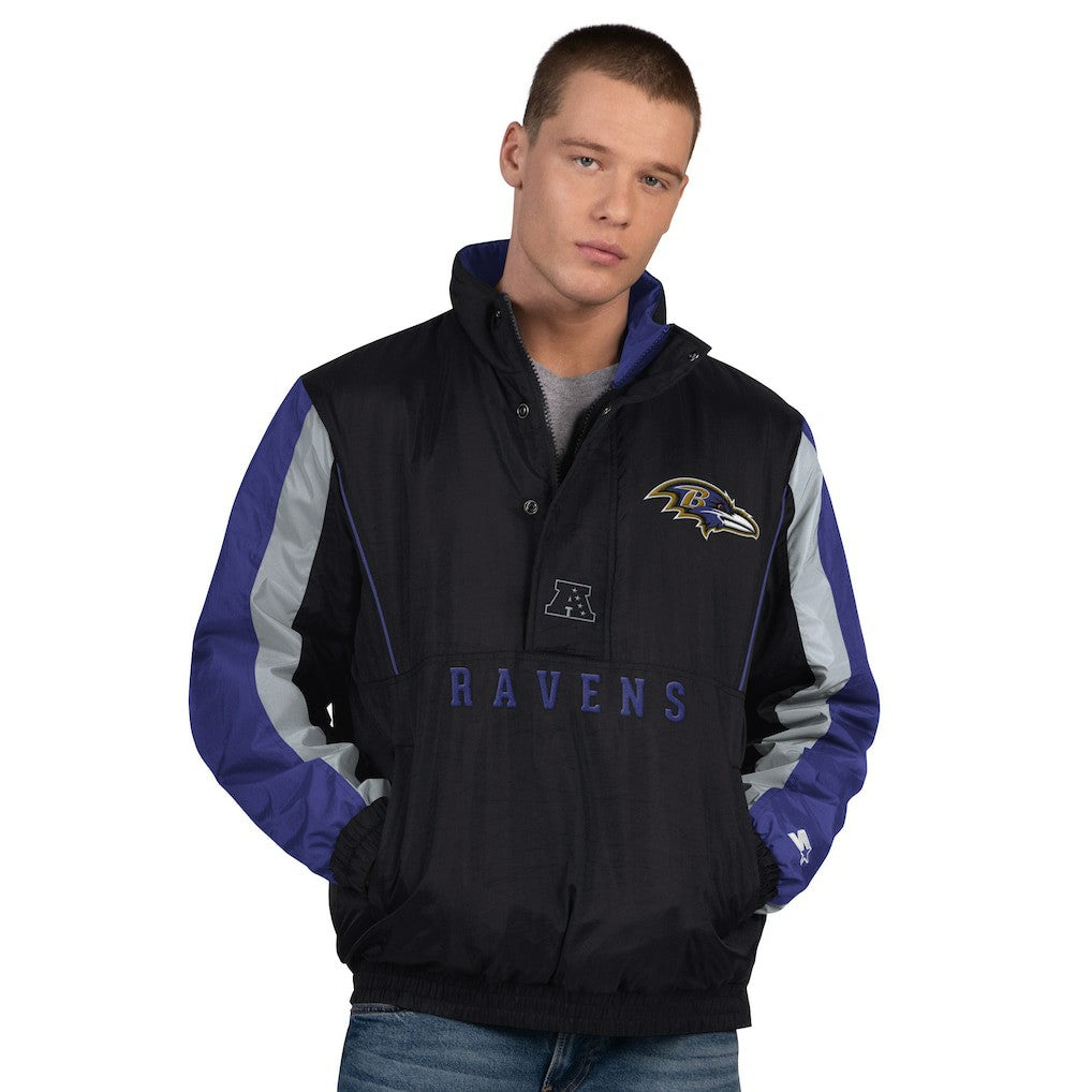 Starter Thursday Night Gridiron Half-Zip Jacket - Baltimore Ravens