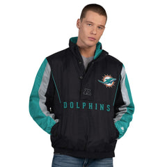 Starter Thursday Night Gridiron Half-Zip Jacket - Miami Dolphins