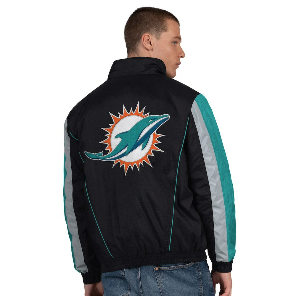 Starter Thursday Night Gridiron Half-Zip Jacket - Miami Dolphins