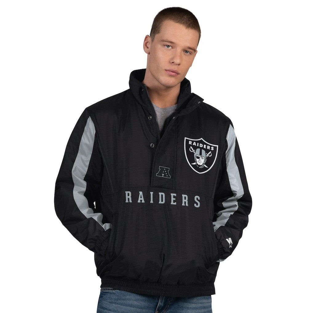 Starter Thursday Night Gridiron Half-Zip Jacket - Las Vegas Raiders