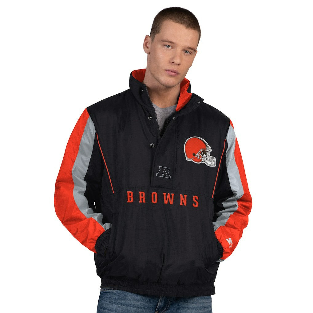 Starter Thursday Night Gridiron Half-Zip Jacket - Cleveland Browns