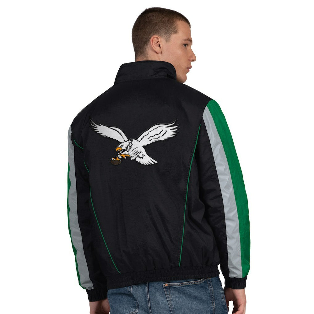 Starter Thursday Night Gridiron Vintage Logo Half-Zip Jacket - Philadelphia Eagles
