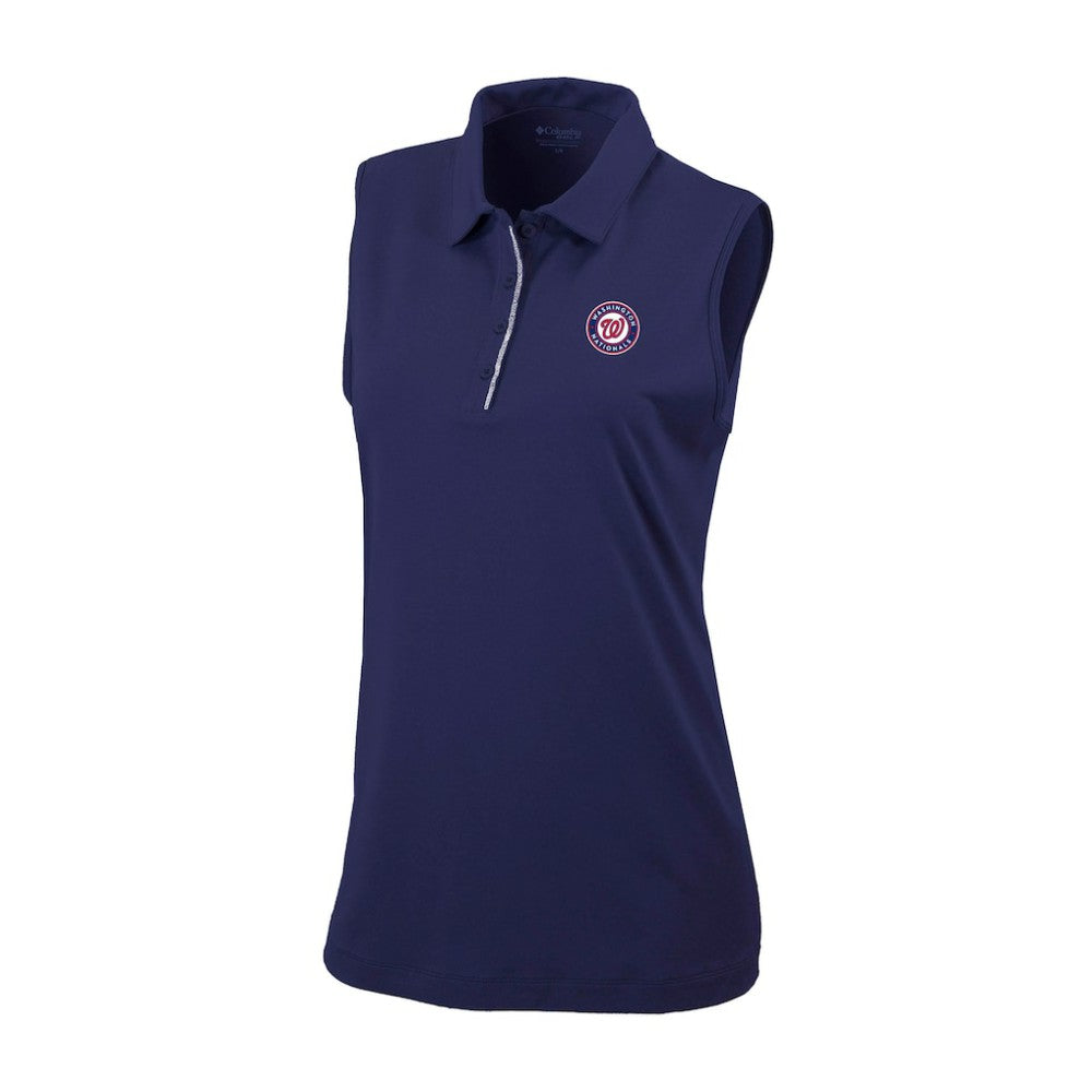 MLB Washington Nationals Columbia Women's Tend The Ball Sleeveless Polo