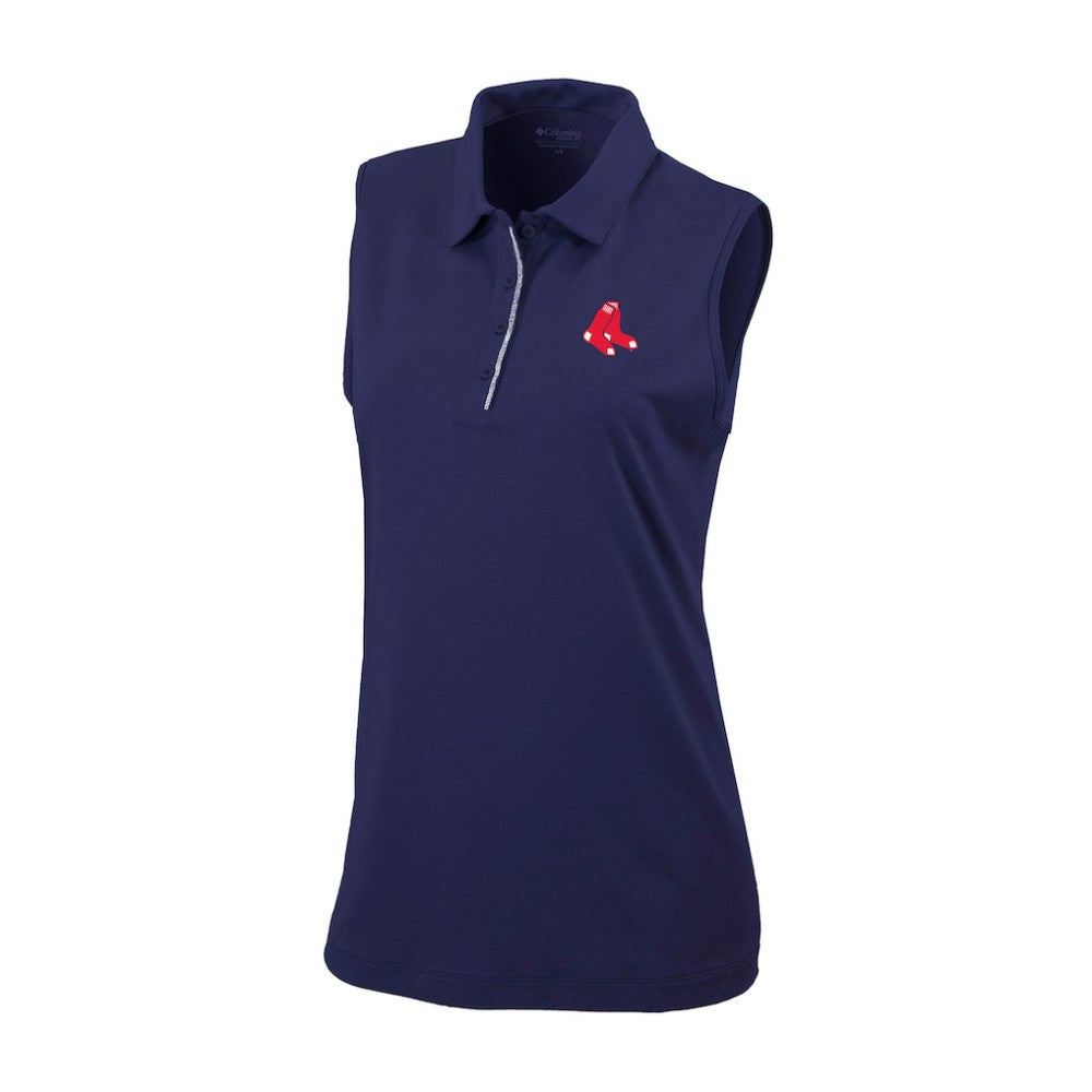 MLB Boston Red Sox Columbia Women's Tend The Ball Sleeveless Polo