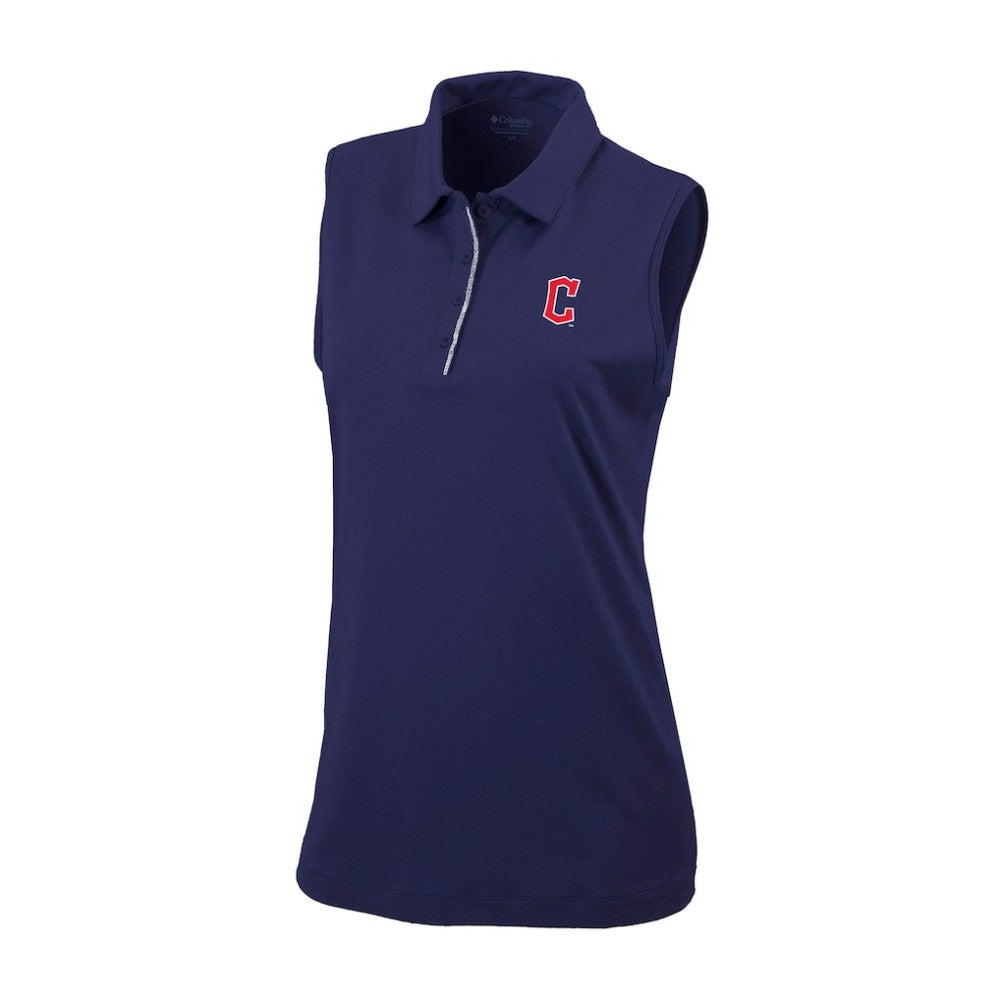 MLB Cleveland Guardians Columbia Women's Tend The Ball Sleeveless Polo
