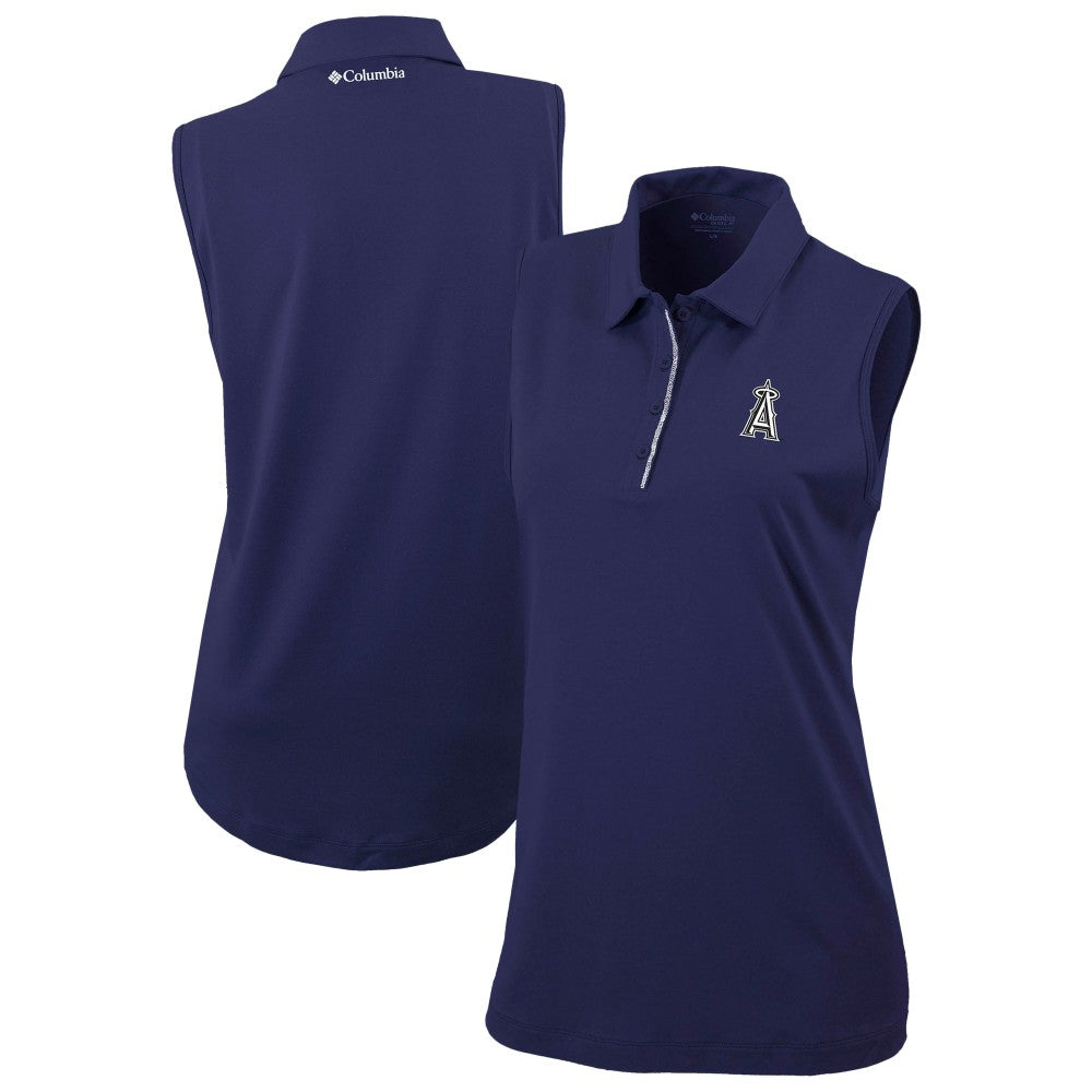 MLB Los Angeles Angels Columbia Women's Tend The Ball Sleeveless Polo